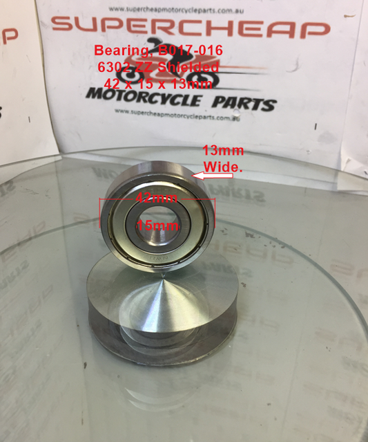 Bearing, B017-016, 6302 ZZ, 42mm x 15mm x 13mm, Twin Shields. image 0