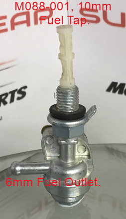 Fuel Tap, M088-001, 10mm Right hand thread with Lock nut. image 3