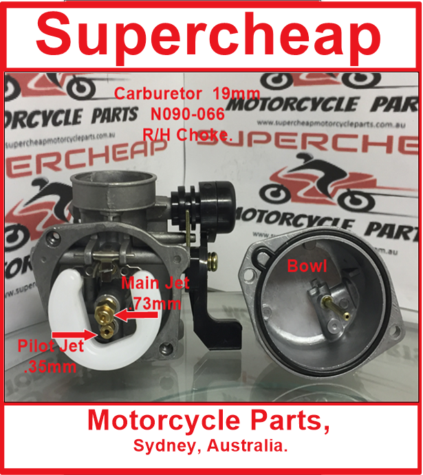 Carburetor, N090-066, 19mm, Honda CRF, R/Hand Choke, Pit Bikes, ATVs, Universal. image 3