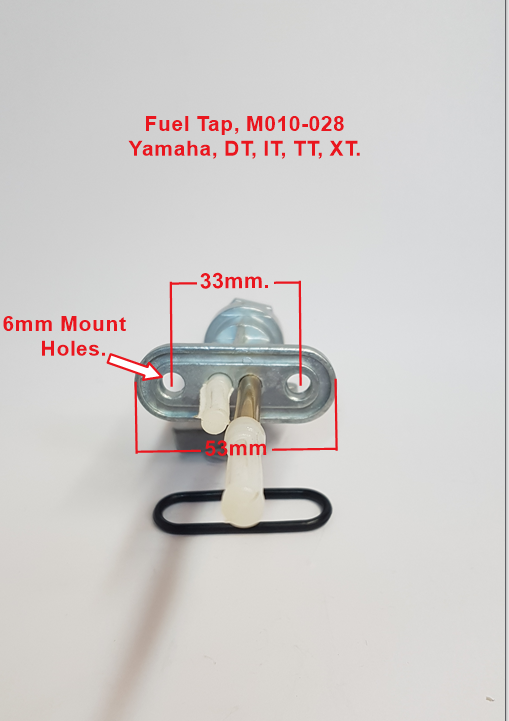 Fuel Tap, Yamaha, M010-028, DT175-250-370-400, TT250-350, IT175 to 465, YZ. image 2