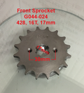 Front Sprocket, G044-024, 428, 16 Tooth, 17mm shaft requires retainer. image 0