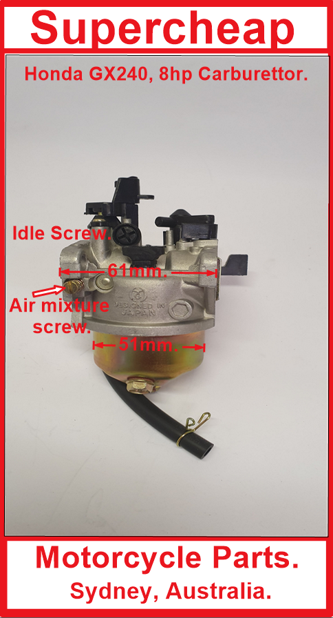 Carburetor, Honda GX240, 8HP, Pumps, Generators, Cleaners, Ride Ons. image 0
