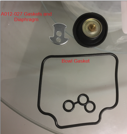 Carburetor Repair kit, A012-027,  22mm, Vacuum Throttle slide. Laro Regal 250. image 4