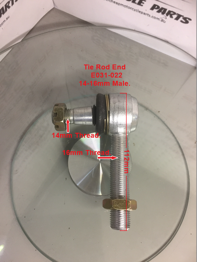 Tie Rod End, E031-022, Ball Joint, 14-16mm Male Threads. UTVs, ATVs, Buggies. image 2