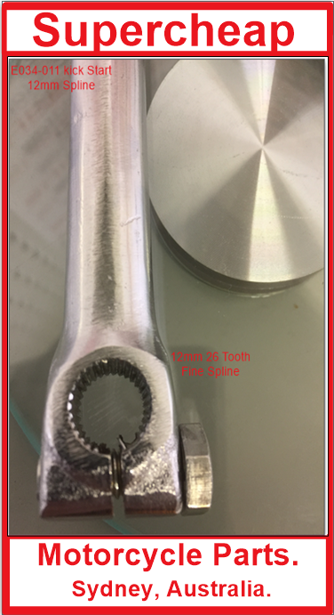 Kick Starter E034-011, 12mm Spline, slight offset Shaft. image 2