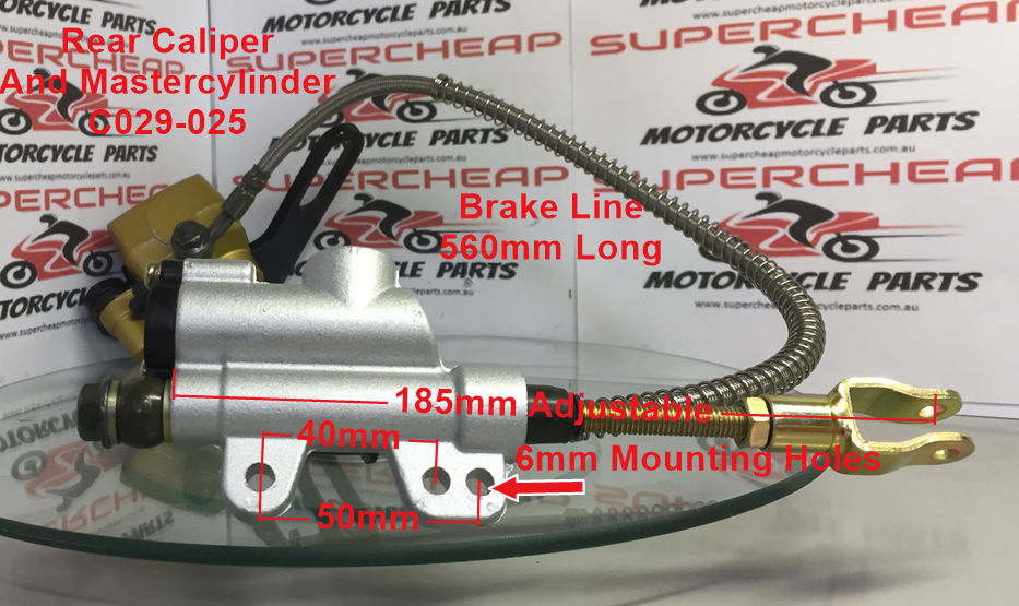 R/ Caliper-Master Cylinder, C029-025, includes brake pads and line. image 2