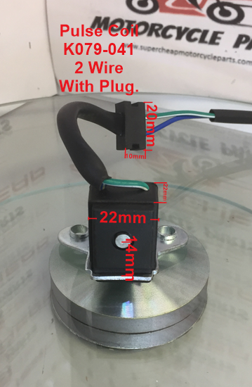 Pulse Coil, K079-041, 2 wire with Plug, CF Moto, GY6 250, ATVs and Buggies. image 2