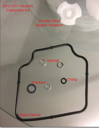 Kit, A012-031, Vacuum Carburetor Repair kit, 26mm Throttle Slide image 4