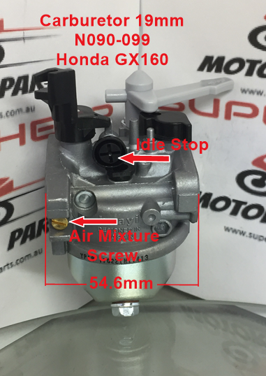 Carburetor, N090-099, 19mm,  Honda GX160, Stationary Engines, ATVs image 2