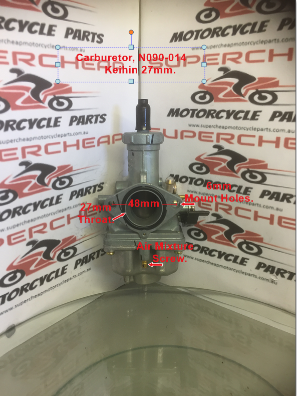 Carburetor, N090-014, Keihin 27mm, Dirt Bikes, Pit Bikes and ATVs. image 0