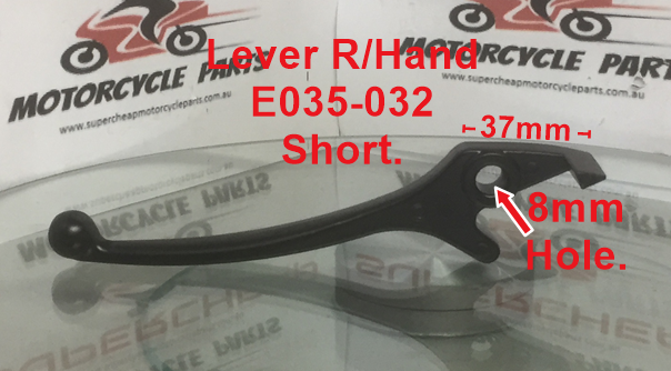 Brake Lever, E035-032, R/ Hand, Shorty, Scooters, Pit Dikes, Pocket Bikes image 0