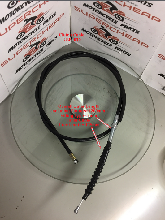 Clutch Cable, D030-015, 1200mm, Dirt Bikes, Road Bikes, Buggies and Go Karts. image 0