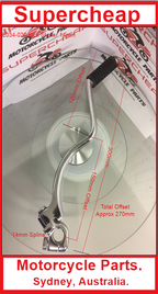 Kick Starter E034-020, 14mm Spline, Bent Lever. Dirt Bikes, Sol Invictus 250cc. image 0