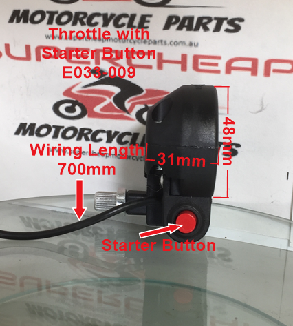 Throttle Block, E033-009, with Starter Button. Electric start dirt bikes. image 0