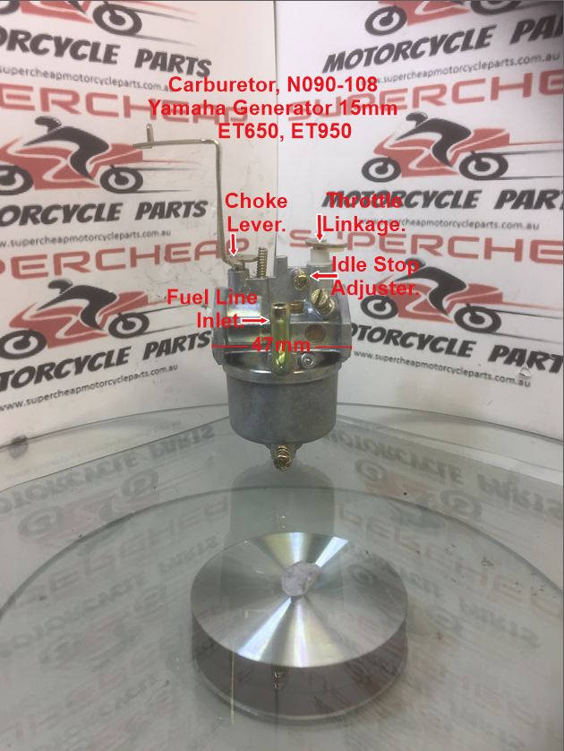 Carburetor, N090-108, 15mm, Yamaha Generator, ET650 and ET950. image 1