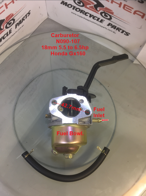 Carburetor, N090-107, 18mm Honda GX160 5.5HP and GX200 6.5HP, Generators, Pumps. image 1