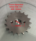 Front Sprocket, G044-026, 428, 17 Tooth, 20mm, requires retainer. image 0