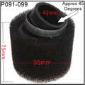 Air Filter, P091-099, 42mm Bent, Foam, Universal. Go Karts, Dirt Bikes. image 0