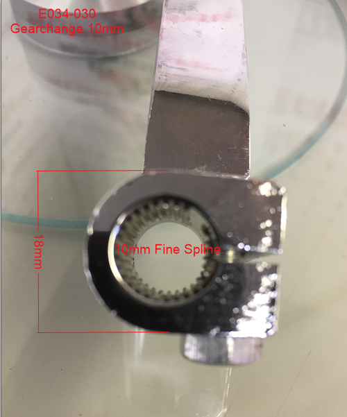 Gear Change,  E034-030, 10mm Spline. Offset Lever. image 1