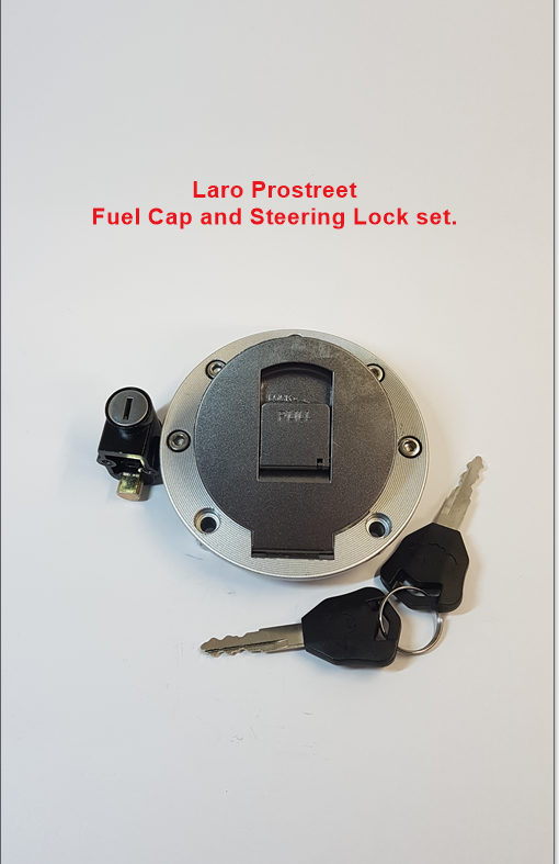Laro Prostreet and Hunter Fuel Cap and Steering Lock set with 2 keys. image 0