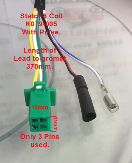 Stator/Magneto, K079-005, 8 Coil, for GY6 125 to 150cc, ATVs, Scooters. image 2