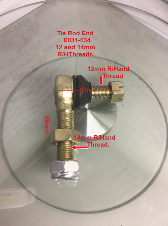 Tie Rod End, E031-034, 12-14mm Male Thread. UTVs, ATVs, Buggies. image 0