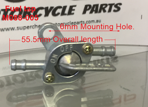 Fuel Tap M088-005, Bolt on, 5mm Fuel Line. image 0