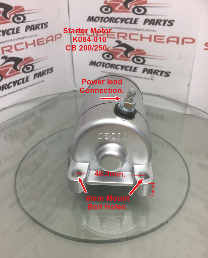 Starter Motor, K084-010, Honda's, CB 200/250, ATVs, Buggies, Go Karts. image 3