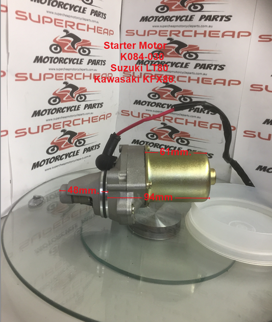 Starter Motor, K084-030, For Suzuki LT80, Kawasaki KFX80 ATVs and Others. image 0