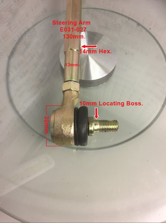 Steering Arm, E031-027, 130mm with Tie Rod Ends for ATV, UTV, Buggies. image 1