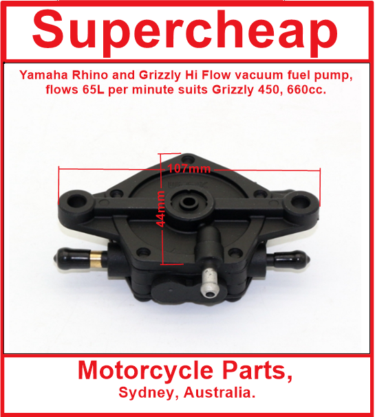 Yamaha Rhino and Grizzly Hi Flow vacuum fuel pump. image 1