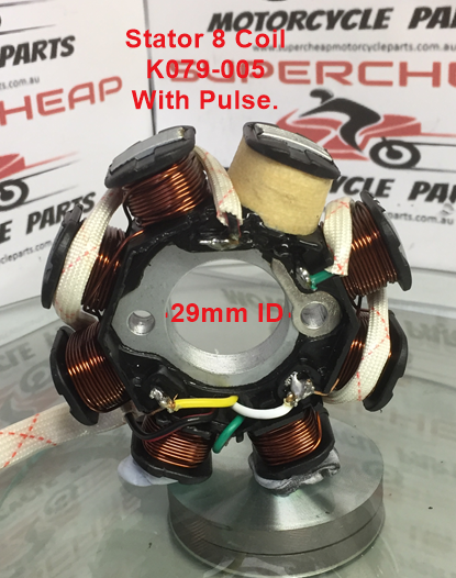 Stator/Magneto, K079-005, 8 Coil, for GY6 125 to 150cc, ATVs, Scooters. image 1