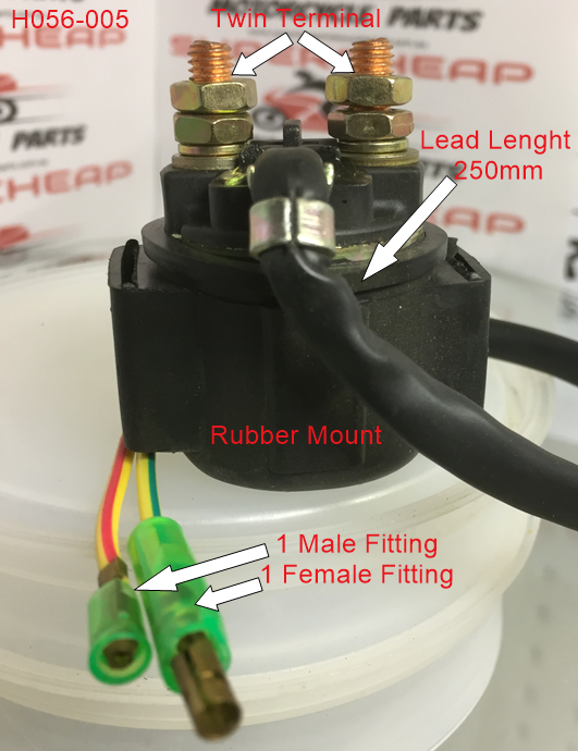 Starter Solenoid, H056-005, Fits most dirt bikes and ATVs. image 0