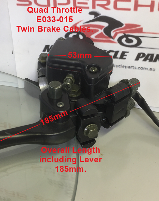 ATV  Thumb Throttle, E033-015, For Twin Front Drum Brake Cable ATVs. image 0