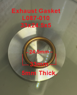 Exhaust Gasket, L087-010, 33 x 25.5 x 5mm, Universal. image 0