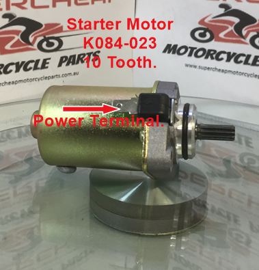 Starter Motor, K084-023, 10 Tooth, NF50, ATVs, Pit Bikes, Pocket Bikes. image 3