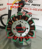 Stator/Magneto, K079-011, 12 Coil, with pulse Coil. image 0