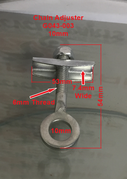 Chain Adjuster G043-003, 10mm, Pocket Bike, Electric Scooter. image 0