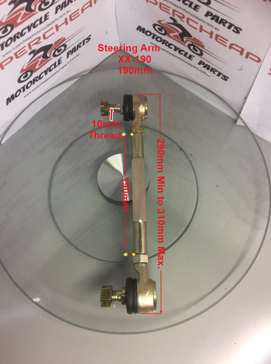 Steering Arm, XX-190, ATVs, Buggies, UTVs,190mm, L and RH Thread. image 0