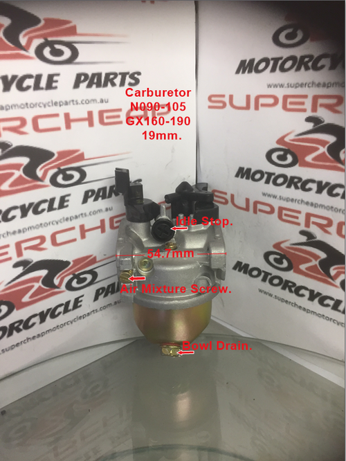 Carburetor, N090-105, Suits Honda GX160 5.5HP and GX200 6.5HP, Generators, Pumps image 1