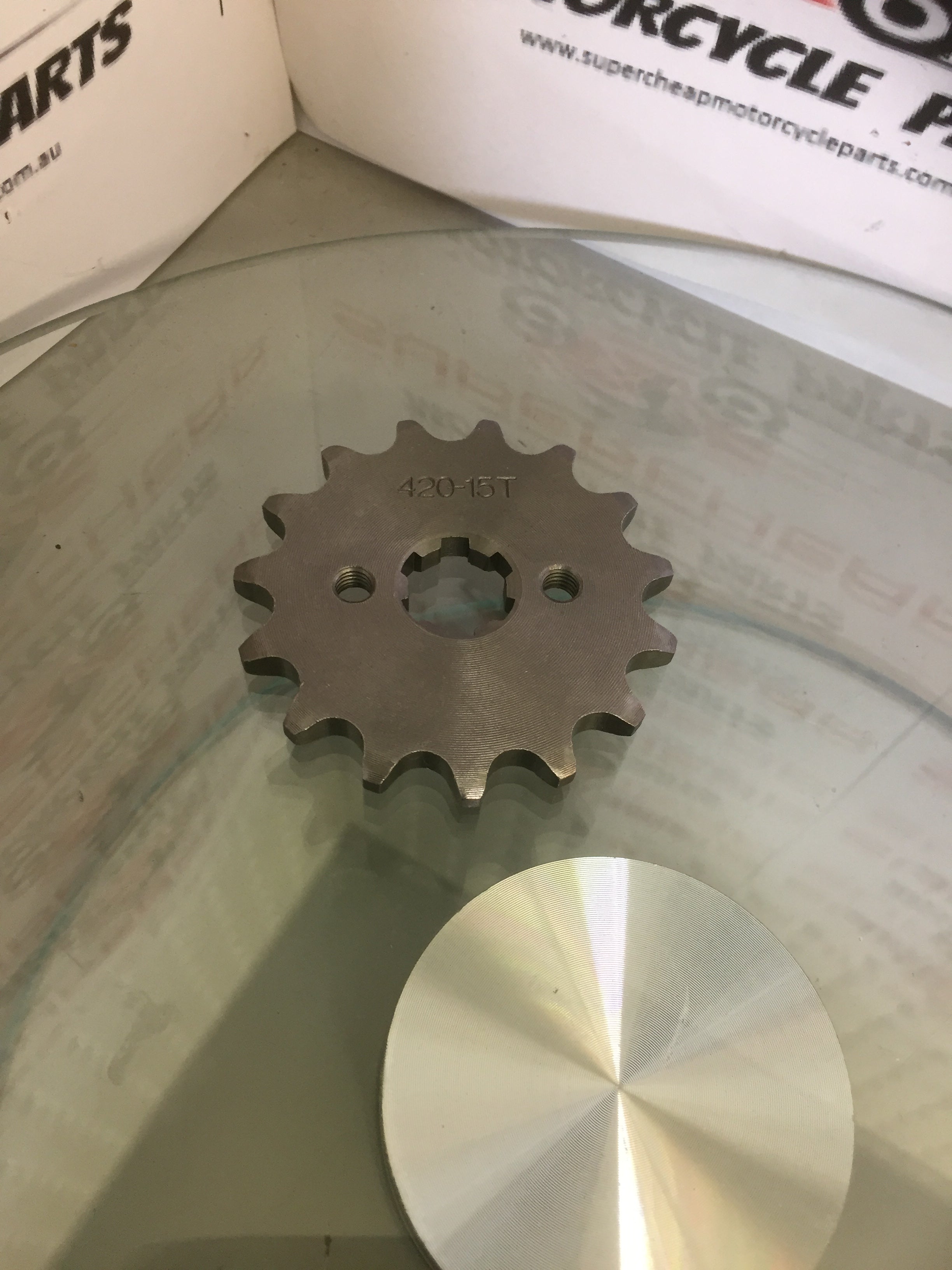 Front Sprocket, K070-038, 420 pitch -10 Tooth for 17mm Shaft. image 1