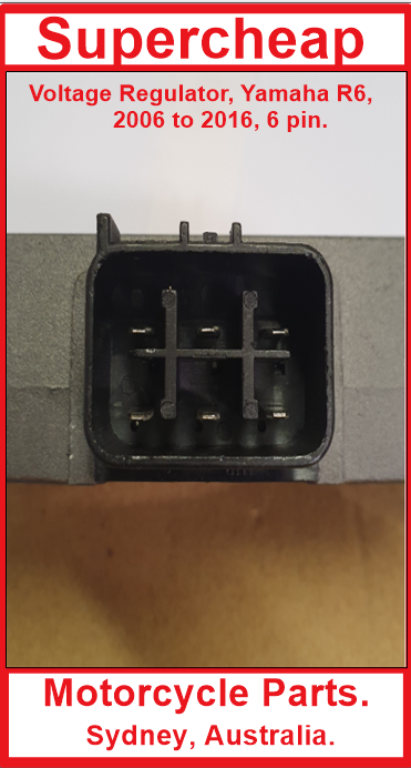 Voltage Regulator, Yamaha R6, 2006 to 2016, 6 pin. image 2