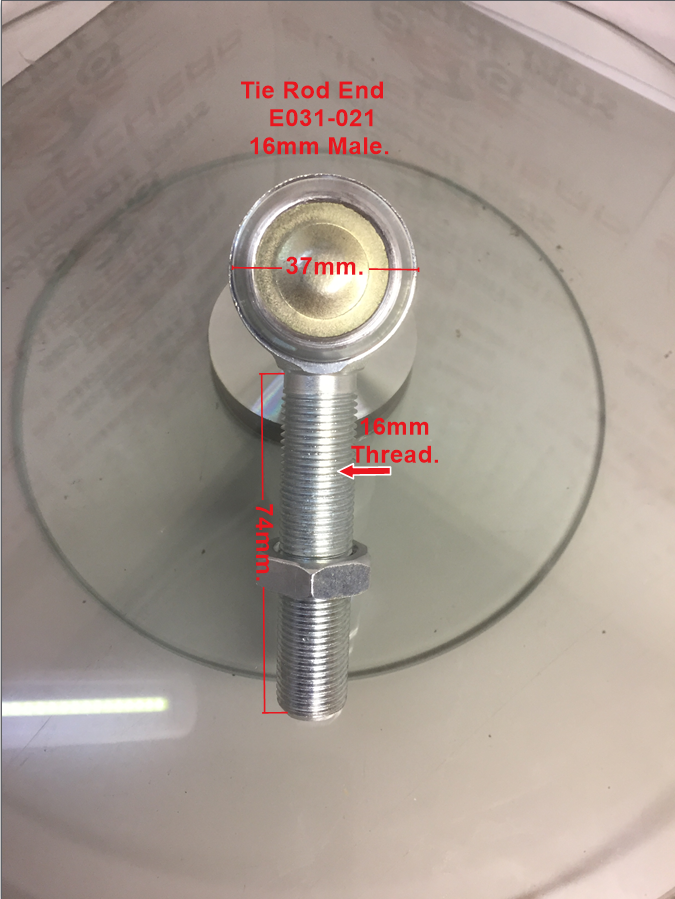 Tie Rod End, E031-021, 16mm Male adjustable thread. image 1