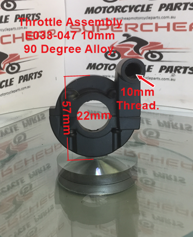 Throttle Assembly, E033-047, Side Pull, 10mm Cable Thread, Alloy image 2