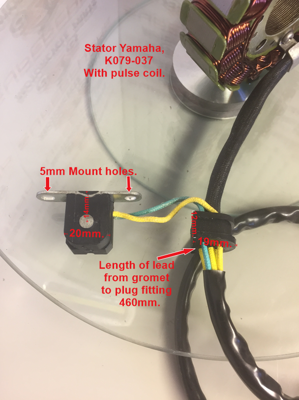 Stator, K079-037, Suits various Yamaha's, Scooters and Dirt Bikes. image 4