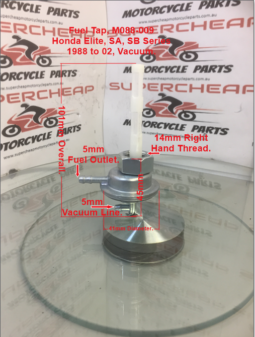 Fuel Tap, M088-009, Scooter Honda Elite SA, SB series and Chinese Scooters. image 0