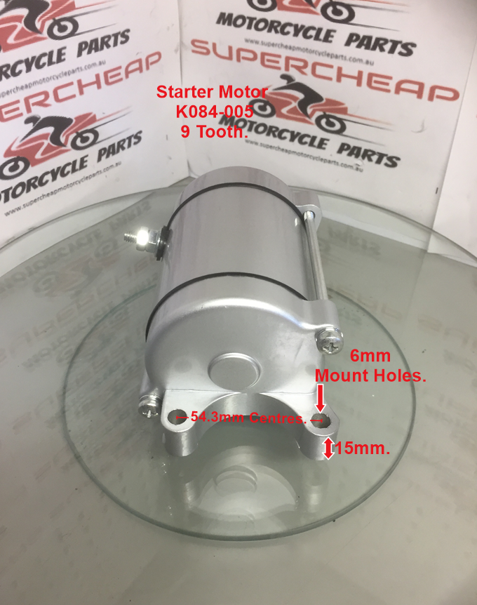 Starter Motor, K084-005, 9 Tooth, ATVs, UTVs, Dirt Bikes, Pit Bikes. image 1