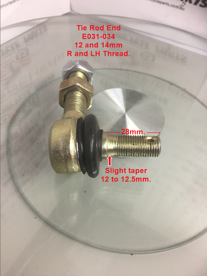 Tie Rod End, E031-034, 12-14mm Male Thread. UTVs, ATVs, Buggies. image 1