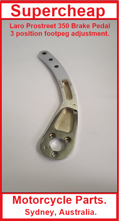 Laro ProStreet and Hunter Daytona rear brake pedal. Adjustable footpeg position. image 1