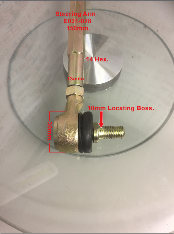 Steering Arm, E031-028, ATVs, Buggies, UTVs,150mm, L and RH Thread. image 2